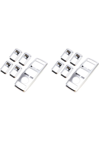 10X Matt Chrome Kapı Pencere Anahtarı Panel Kapak Araç Stilleri Mercedes C Glk Sınıfı W176 W246 W204 W212 W218 X204 (Yurt Dışından)