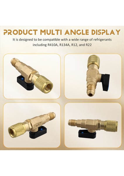 2 Adet Soğutucu Kompakt Bilyalı Valf Adaptörü 1/4in Sae 5/16 Inç Sae R410A R134A R12 R22 Hortumlar Için Ac Hvac Ac Soğutucu Akışı (Yurt Dışından) indirimleri
