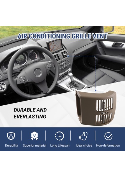 Araba Arka Arka Merkez Konsolu A/c Hava Havalandırma Koşullandırma Izgarası Mercedes Benz C Sınıfı W204 Bej (Yurt Dışından) fırsatları