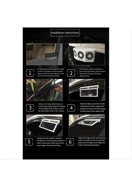 Araba Siyah Havalandırma Fanı Güneş Enerjisi Şarj Araba Fan Isıtıcı Fanı Araba Penceresi Soğutma Artefakt Araba Egzoz Fanı Soğutma (Yurt Dışından) indirimleri