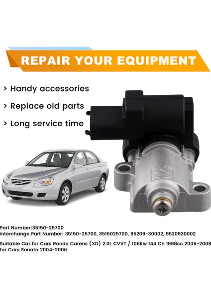 35150-25700 Hyundai Kia Rondo Carens Için Boşta Hava Kontrol Vanası 2 0l Sonata 2004 2006 2008 3515025700 9520930002 (Yurt Dışından) modelleri