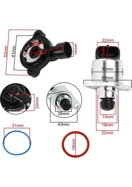 Ls Chevy Gm 17123852 17113598 Için Yeni Gaz Kelebeği Konum Sensörü ve Boş Hava Kontrol Vanası Seti (Yurt Dışından) modelleri