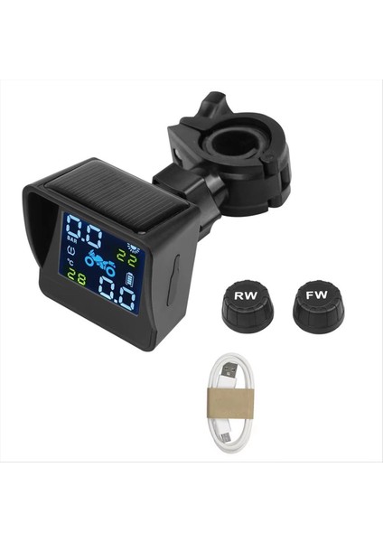 Motosiklet Güneş Lastik Basınç Sıcaklık Izleme Sistemi Tpms Sensör Kiti Motosiklet Lastiği Basıncı Için USB Şarj (Yurt Dışından) modelleri