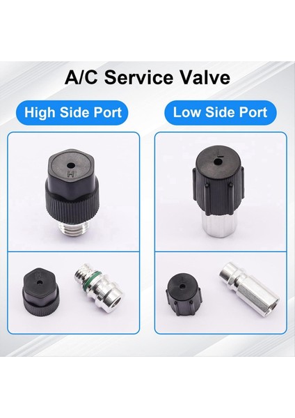 19PCS Klima Valf Çekirdek Araç Ac R12 R134A Soğutma Valfı Kök Çekirdekleri Servis Şarj Port Conta Kapakları Kiti (Yurt Dışından) modelleri