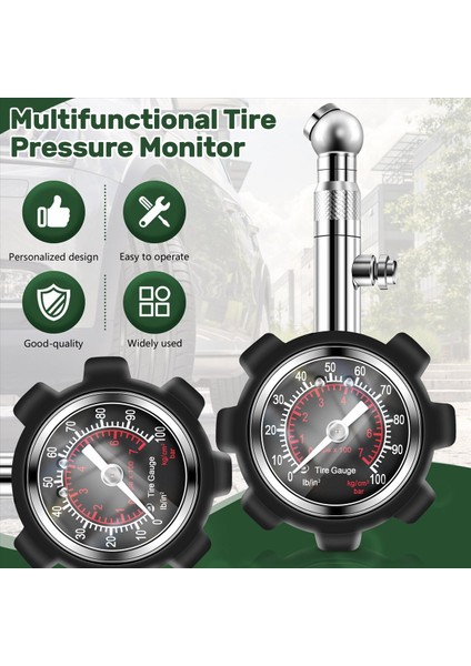 Car 100PSI Çok Function Lastik Basınç Göstergesi Lastik Basınç Izleme Ölçer Lastik Basınç Göstergesi (Yurt Dışından) fırsatları