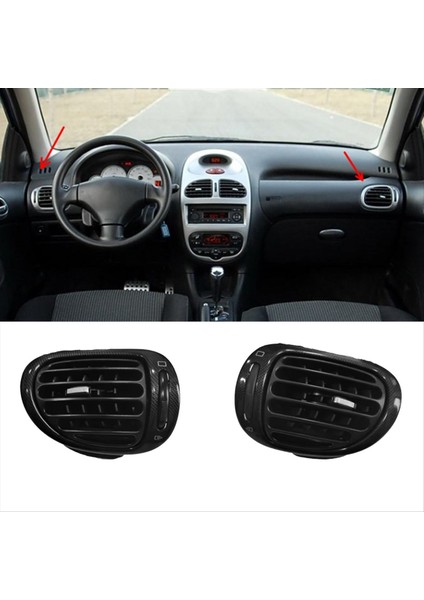 Araba Gösterge Tablosu Klima Outlet Montaj A/c Çıkış Paneli Hava Çıkış Havalandırma Grille Peugeot 206 Citroen C2 (Yurt Dışından) fiyatları