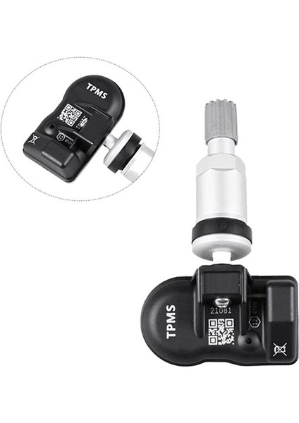 4pcs Programlama Mx Sensörü Tpms Lastik Basınç Monitör Sensörü 315MHZ 433MHZ Evrensel 2 Arada 1 Onarım Aracı Gümüş (Yurt Dışından)