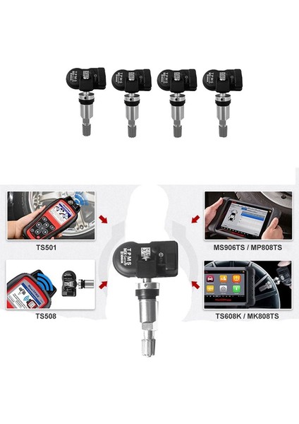 4pcs Programlama Mx Sensörü Tpms Lastik Basınç Monitör Sensörü 315MHZ 433MHZ Evrensel 2 Arada 1 Onarım Aracı Gümüş (Yurt Dışından) fırsatları
