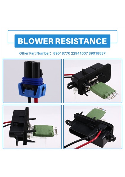 Blower Motor Direnç 89018770 22941007 89018537 Chevrolet Express Için 1500 2500 3500 1996-2012 (Yurt Dışından) modelleri