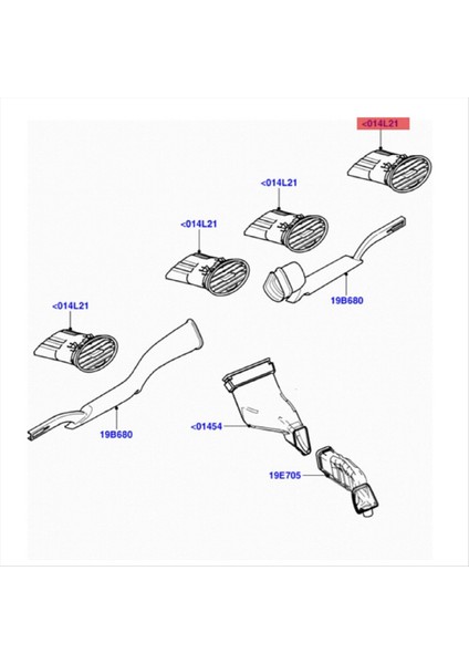 Ford Focus Için Mk2 2005-2013 4M51-A014L21-AD Ön Dash Center Klima Outlet Havalandırma Grille Assy 4M51A014L21AD (Yurt Dışından) fiyatları