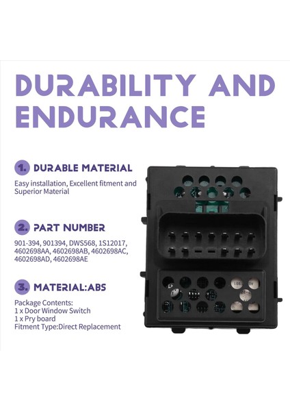 Ön Kapı Pencere Anahtarı Chrysler Pt Cruiser Için Güç Penceresi Anahtarı 2006 - 2010 901-394 1S12017 DWS568 4602698AA (Yurt Dışından) indirimleri