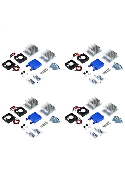 4 Mini Klima Dıy Kiti Termoelektrik Peltier Soğutucu Soğutma Soğutma Sistemi + Ev Aracı Için Fan Set (Yurt Dışından)