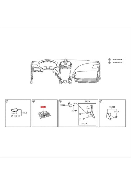 Araç Merkezi Gösterge Tablosu A/c Hava Çıkışı Havalandırma Paneli Lexus ES350 2007-2009 55660-33200 55660-33201 55560333200 (Yurt Dışından) indirimleri
