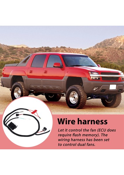 7L5533A226T Çift Elektrik Fan Yükseltme Ecu Kontrol Kablo Kablo Demeti Chevy Avalanche 1500 2500 2002-2006 (Yurt Dışından) indirimleri