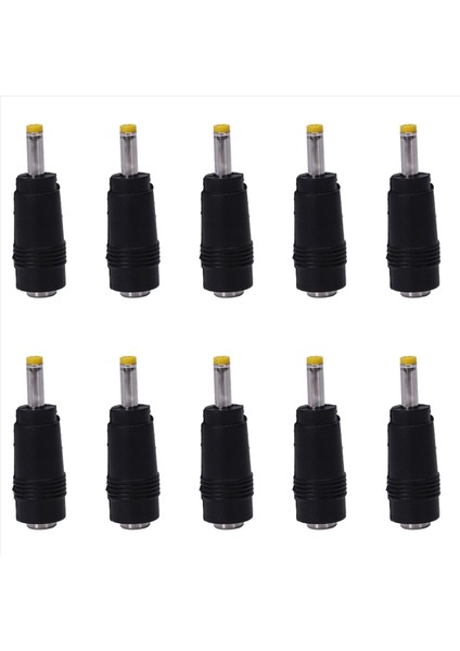 10X Sarı Ucu 4 0x1 7 mm Erkek Fiş 5 5x2 1mm Dişi Jak Dc Güç Konnektörü Siyah (Yurt Dışından)