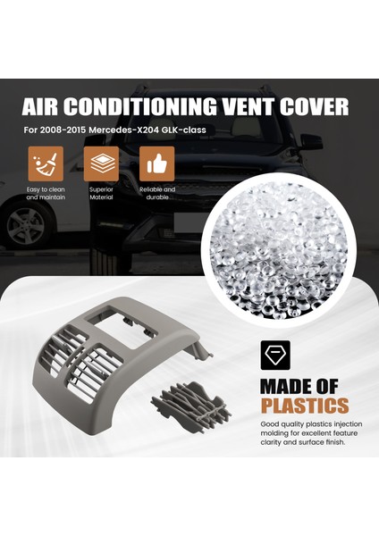 Arka Merkez Konsol A/c Hava Havalandırma Arka Arka Köşe Klima Izgarası Mercedes Benz X204 Glk Sınıfı 2008-2015 Gri (Yurt Dışından) indirimleri