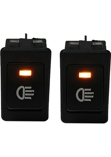 2x 12V Evrensel Sis Figs Rocker Anahtar LED Araba Lambası - Sarı LED (Yurt Dışından)