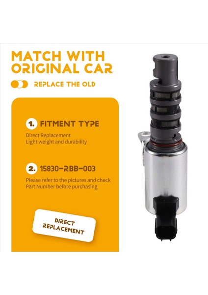 15830-RBB-003 Car Vvt Değişken Zamanlama Honda Cr-V Cıvıc Acura Tsx Rdx Ilx Otomatik Parçalar 15830RBB003 (Yurt Dışından) indirimleri