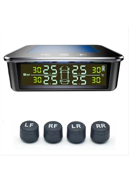 Araç Harici Lastik Basınç Sensörleri Güneş Gücü Tpms Lastik Basınç Izleme Sistemi Lastik Alarm Dijital LCD Ekran (Yurt Dışından) fiyatları