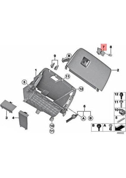 Bmw F25 F26 X3 X4 2011-2017 Enstrüman Depolama Kutusu Mandal Siyah (Yurt Dışından) indirimleri