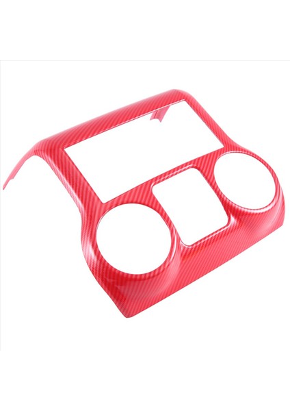 Araba Modifikasyon Aksesuarları Merkez Konsolu Dekoratif Panel Iç Kırmızı Karbon Deseni Jeep Wrangler Jk 2011-2017 (Yurt Dışından)