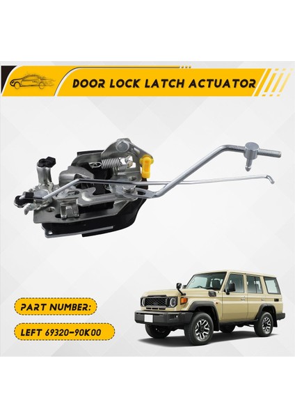 Araba Ön Kapı Kilit Mandalı Aktüatör Kilit Mekanizması Toyota Land Cruiser Için Assy BJ70 FJ70 LJ70 Sol 69320-90K00 (Yurt Dışından) fırsatları