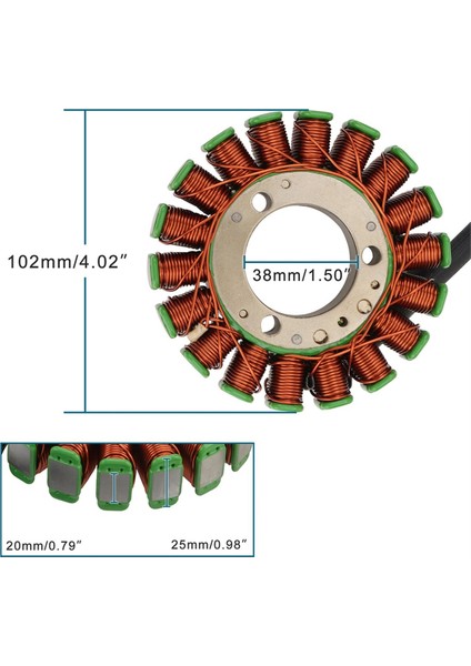 Kawasaki EX500 GPZ500 GPZ500S Için Magneto Stator KLE400 KLE500 Ninja 500R 1991-2007 Ex Gpz Kle 500 21003-1123 (Yurt Dışından) modelleri
