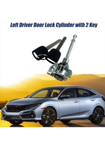 04921-TEA-A01 Honda Civic 2016-2021 Ön Kapı Kilidi Için 2 Keys Fc1 Fc7 ile Sol Sürücü Kapı Kilit Silindiri 04921TEAA01 (Yurt Dışından) modelleri