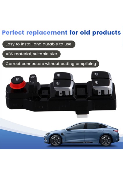 Byd E5 (2016-2019) Için Sol Ön Kapı Penceresi Cam Asansör Anahtarı Yuvarlak Anahtar (2015-2016) 5A-3746050C (Yurt Dışından) modelleri