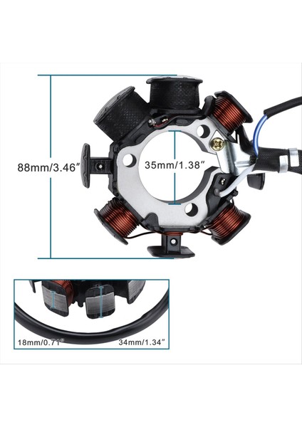 Honda CRF230F 2003-2017 31120-KPS-902 Motosiklet Aksesuarları Için Motosiklet Magneto Stator (Yurt Dışından) modelleri