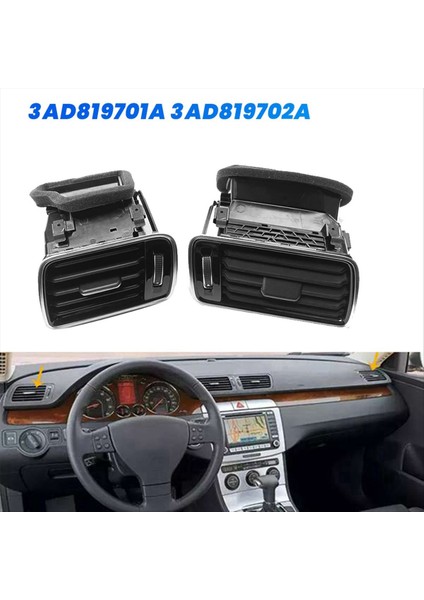 1paır Araç Danca Kurulumu Çıkış 3AD819701A 3AD819702A Vw cc Passat B6 B7 2006-2011 Hava Havalandırma Izgarası (Yurt Dışından) fırsatları