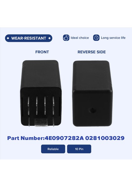 4E0907282A 0281003029 12V 10PIN Araba Parlayan Fiş Rölesi Audi Q7 3 0tdı 2008 (Yurt Dışından) indirimleri