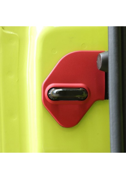 Suzuki Jimny Için Kırmızı Alüminyum Alaşımlı Araba Kilidi Kilit Kapağı Toka Dekorasyonu 2019-2022 JB64 JB74 (Yurt Dışından) indirimleri