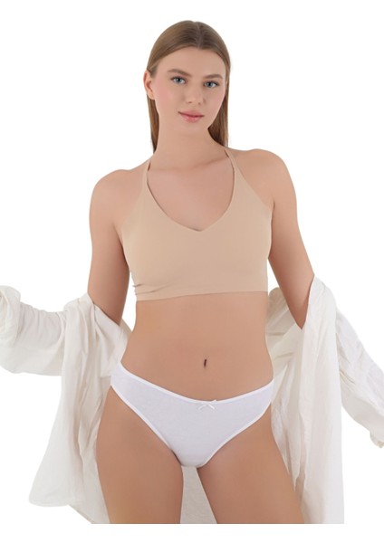 Kadın Çok Renkli Likralı Esnek Yumuşak Dokulu 5 Adet Slip Külot