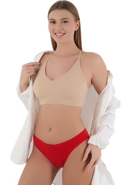 Kadın Çok Renkli Likralı Esnek Yumuşak Dokulu 5 Adet Slip Külot