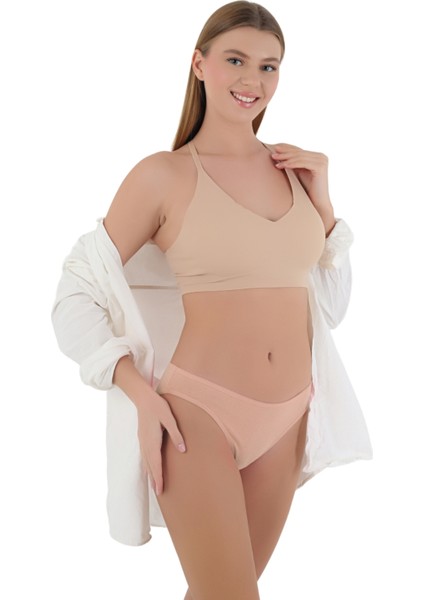 Kadın Çok Renkli Likralı Esnek Yumuşak Dokulu 5 Adet Slip Külot