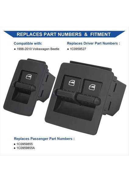 Vw Beetle 1998 1999 2000-2010 Pencere Cam Kaldırma Anahtarı 1C0959527 1C0959855 (Yurt Dışından) indirimleri