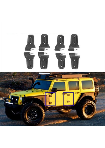 1set/8pcs Jeep Wrangler Için Araba Kapı Menteşe Kiti Jl 4dr 2018+ Vücut Menteşeleri Kapak Trim Uzun Üst ve Kısa Alt (Yurt Dışından) fiyatları