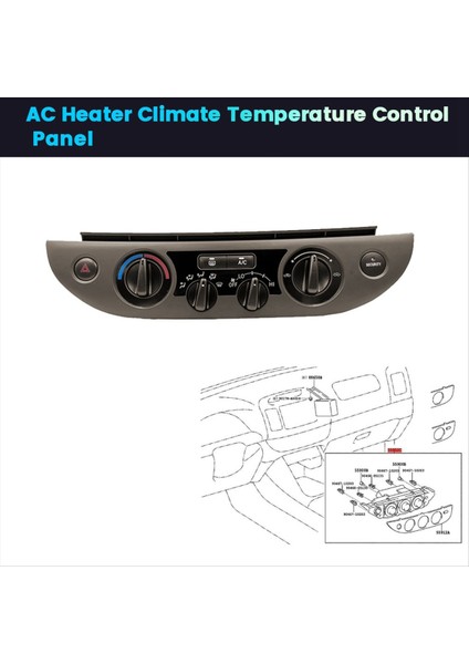 Araba Klima Isıtıcı Iklim Sıcaklık Kontrol Paneli 55902-06040 Toyota Camry 2002-2006 Klima Anahtarı Çerçevesi (Yurt Dışından) fiyatları