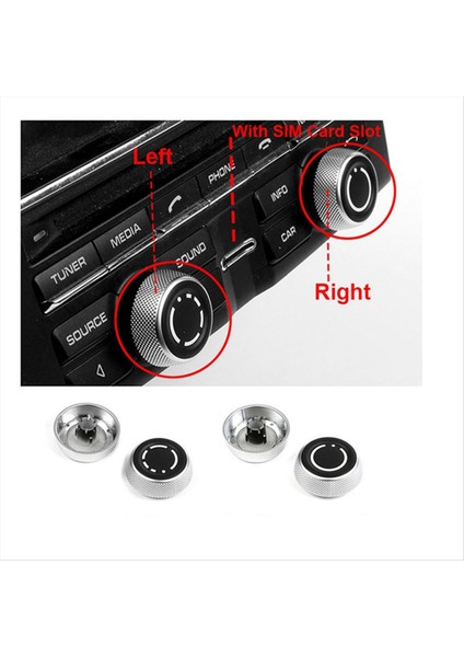 Klima Knob Konsolu Ses Hacmi Porsche Macan Için Radyo Knob Kapak Kontrol Anahtarı Düğmesi Panamera Cayenne (Yurt Dışından) fiyatları