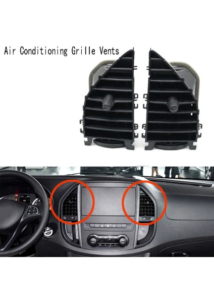 2x Araç Ön Dash Center Hava Havalandırma Klima Mercedes-Benz Vito V260 W447 W448 2015-2024 (Yurt Dışından) fırsatları