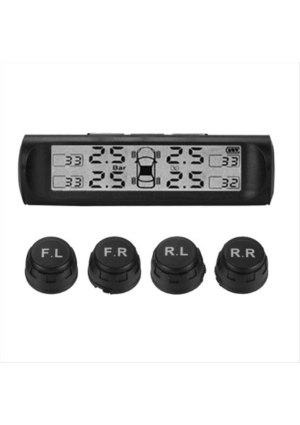 Araç Harici Lastik Basınç Sensörleri Güneş Gücü Tpms Lastik Basınç Izleme Sistemi Lastik Basınç Alarm Dijital Ekran (Yurt Dışından) fiyatları