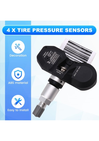 7PP907275F 4F0907275B Tpms 433MHZ Audi A4 A6 A8 Q7 Porsche 911 Boxster Cayenne Vw Touareg Tire Basınç Sensörü 4pcs (Yurt Dışından) indirimleri