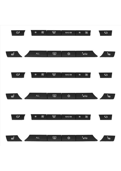 Bmw F07 GT/F11 F01/F02 Için 36PCS Düğme Anahtar Kapakları A/c Isıtıcı Anahtarı Kiti Paneli (Yurt Dışından)