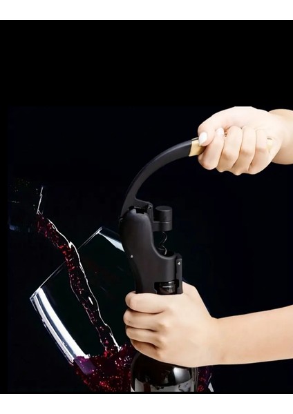 Tirbuşon Profesyonel Dökme Demir Şarap ve Şampanya Mantar Açacağı Güvenli Tutuşlu indirimleri
