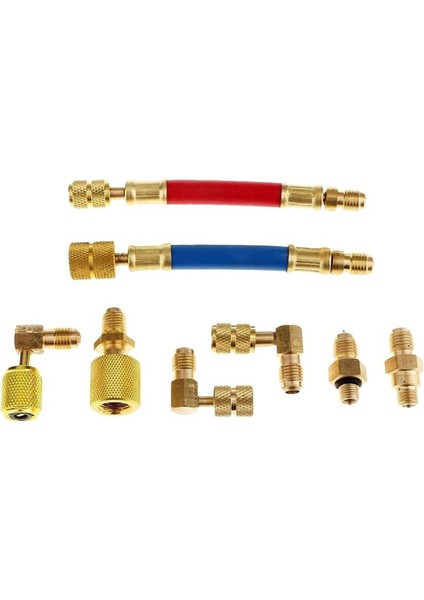 8pcs Araç Klima Soğutma CT-138 Dönüştürme Adaptör Hortum Set Koşul Doldurma Kiti Adaptörleri (Yurt Dışından) indirimleri