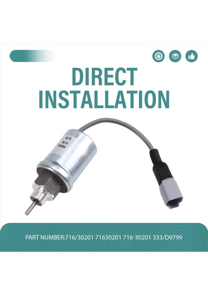 716/30201 Durdur Solenoid 71630201 716-30201 Jcb Excavator 8040ZTS 8045ZTS 8035ZTS 8018 8027Z 803 Plus 802 7 333/D9799 (Yurt Dışından) fırsatları