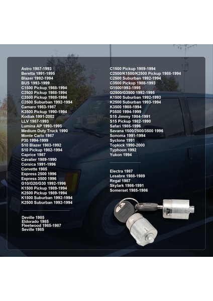 Ateşleme Kilit Silindir ve Kapı Kilit Silindir Kiti Chevy C1500 C2500 C3500 924-791 12300443 D1414B 701400 (Yurt Dışından) indirimleri