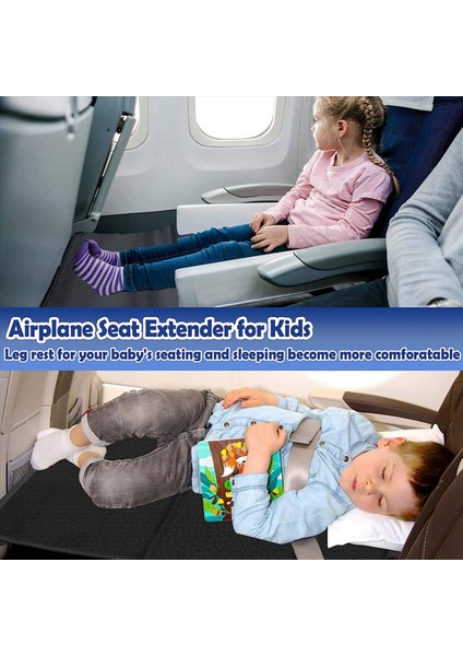 Çocuklar Için 2x Uçak Yastık Genişletici Taşınabilir Uçak Seyahat Ayak Dönemi Yan Cepli Bebek Uçak Yatağı (Yurt Dışından) indirimleri