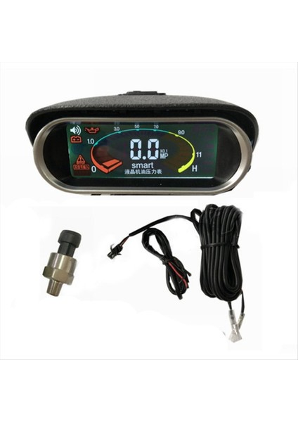 LCD 12V-24V Exkavatör Kamyon Araç Motor Yağ Basınç Göstergesi Yağ Basınç Sensörü 1/8npt Dijital Yakıt Basınç Ölçer (Yurt Dışından)